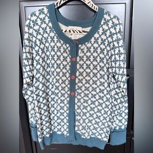 Matilda Jane Secret Fields Windy City Cardigan Girls size 6 GUC Vintage Sweater